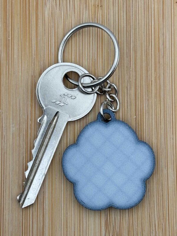 Dog Paw V2 3D Key Ring Key Chain Black And White Plastic