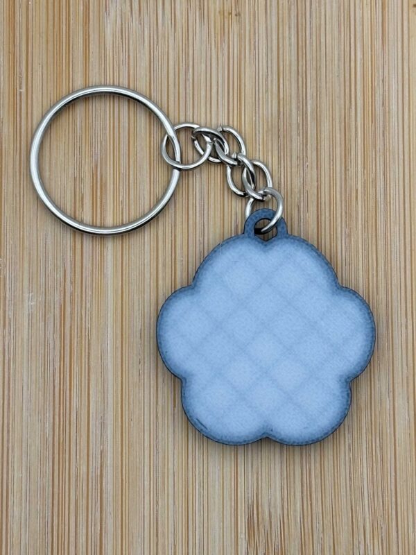 Dog Paw V2 3D Key Ring Key Chain Black And White Plastic