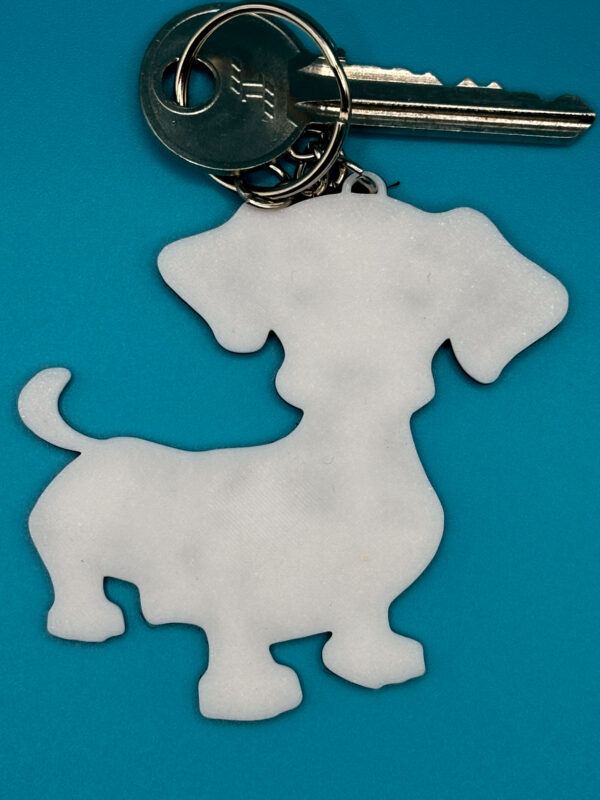 Happy Halloweiner! Sugar Skull Style Dachshund Sausage Dog Skeleton Key Ring