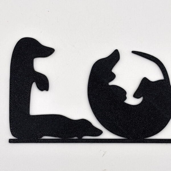 Sausage Dog Love Word Dachshund Treat/Dog Cupboard Art 20 x 7 x 0.2 CM Wall Art
