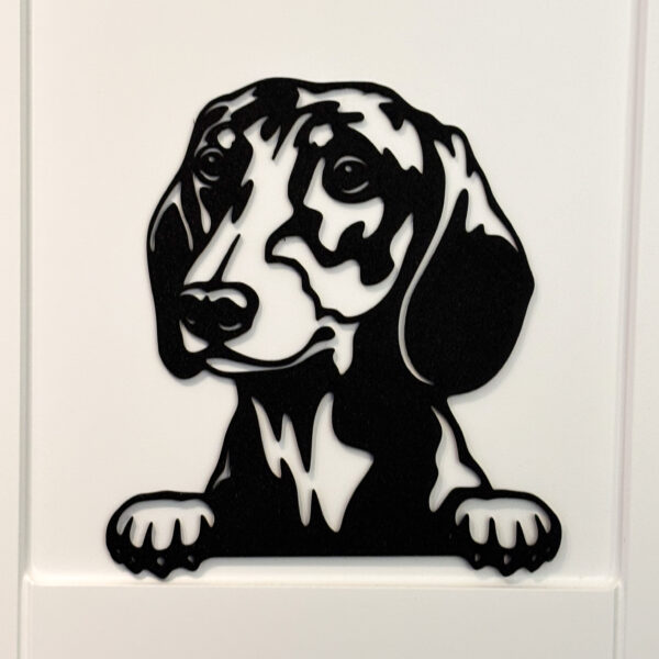 Sausage Dog Portrait Dachshund Treat/Dog Cupboard Art 16 x 17 x 0.2 CM Wall Art